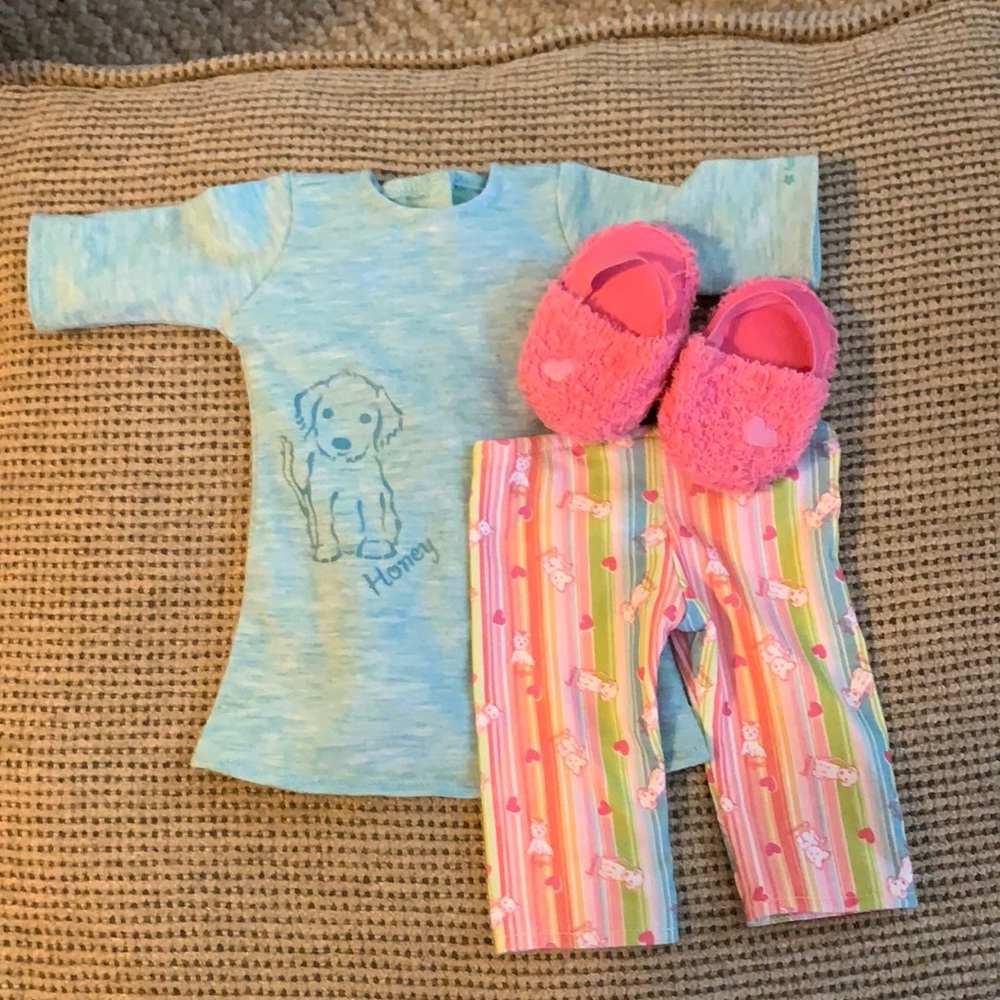 American Girl Doll PJs and slippers